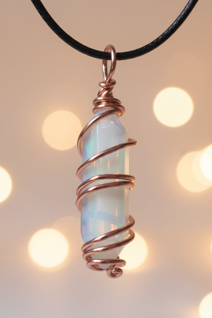 Opalite Crystal Pendant Necklace