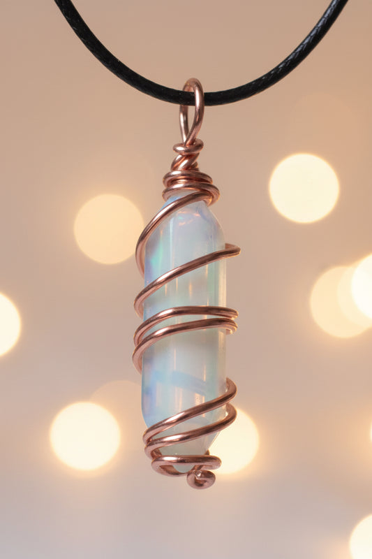 Opalite Crystal Pendant Necklace